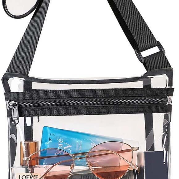Clear Purse TPU Crossbody Bag for Women Stadium Concert Festival Security - Picture 1 of 6